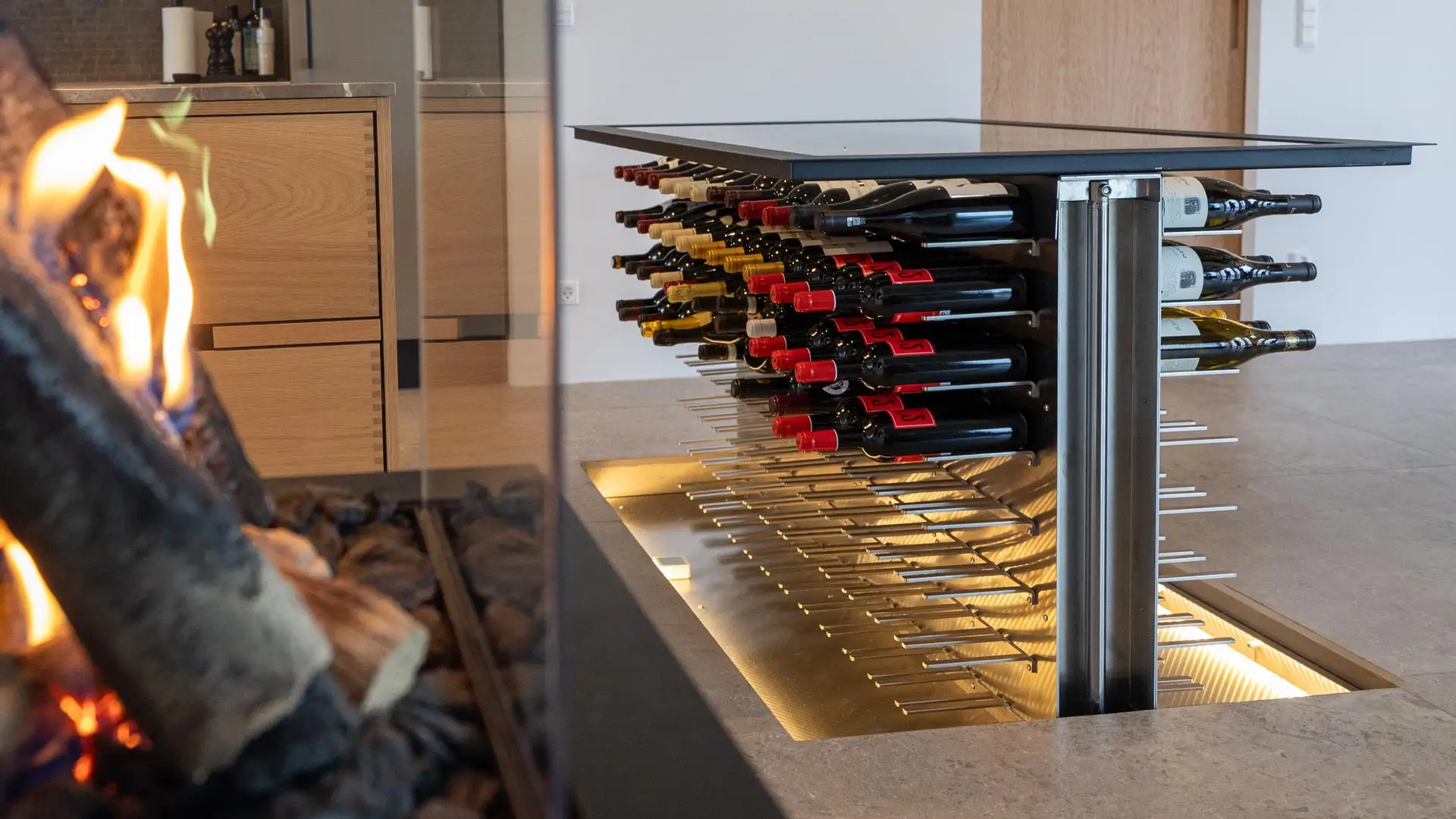 Vinkælder til nedfældning i gulv