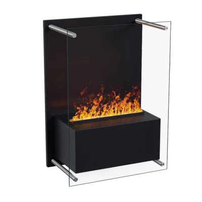 Yosemite Sort Vanddamp Pejs - Væghængt Opti-myst pejs med stor front af glas Yosemite Sort Vanddamp Pejs - Væghængt Opti-myst pejs med stor front af glas