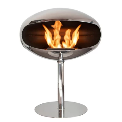 Stål Cocoon stående pejs Cocoon Pedestal biopejs staal