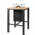 Happy Cocooning - Firkantet Gaspejs Bar-bord Antracit - 110 cm høj
