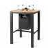 Happy Cocooning - Firkantet Gaspejs Bar-bord Antracit - 110 cm høj