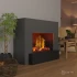 Glow Fire Brecht Hybridpejs i grå med realistiske vanddampflammer