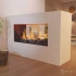 Glow Fire Mini Sort Hybridpejs med 1-sidet glas – gulvstående damppejs