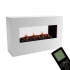 Glow Fire Mini Sort Hybridpejs med 1-sidet glas – gulvstående damppejs