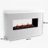 Glow Fire Mini Sort Hybridpejs med 1-sidet glas – gulvstående damppejs